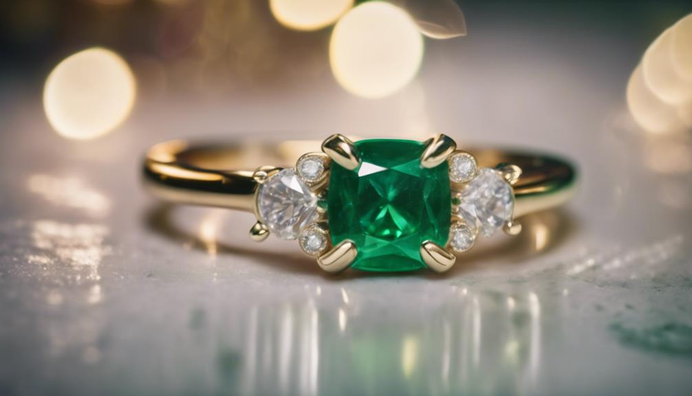 discounted green engagement rings